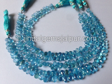 Swiss Blue Topaz Coated Drops